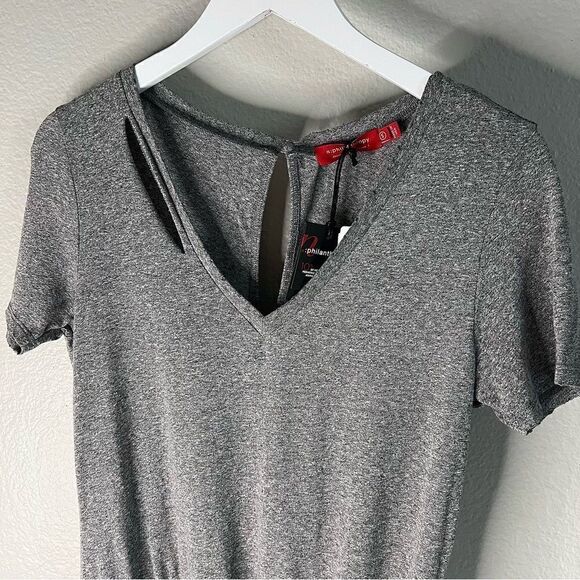 Grey cotton romper - Anthropologie Breeze Romper Tee shirt shorts NWT - Picture 12 of 16